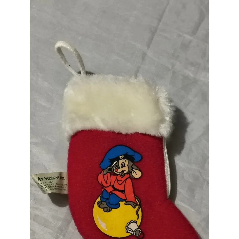 VTG Disney Fievel Mouse An American Tail 1986 Christmas Stocking Ornament